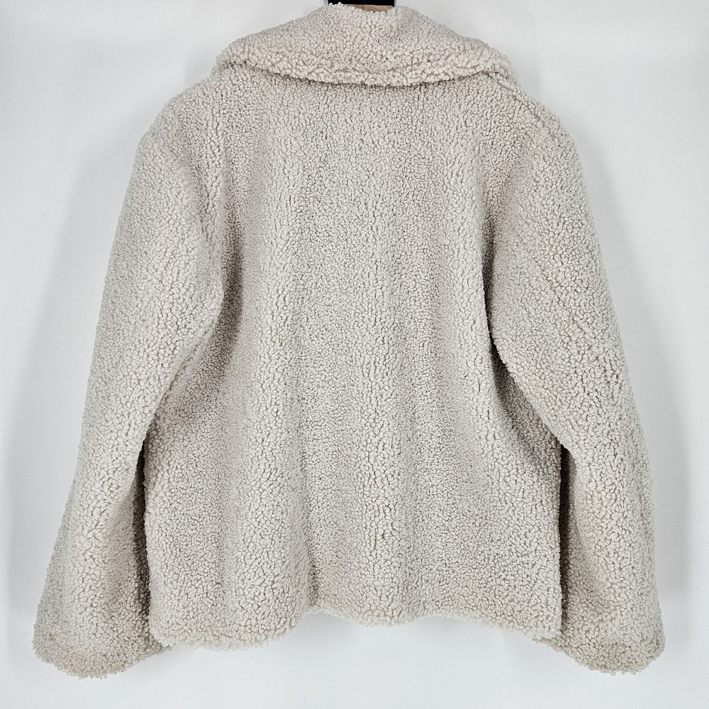 Aritzia Wilfred Bone White Stanza Sherpa Teddy Coat - Picture 10 of 14